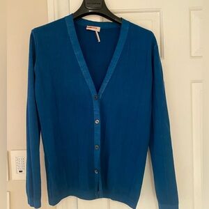 Prada teal blue V-Neck Button-Up Cardigan